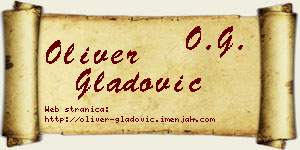 Oliver Gladović vizit kartica